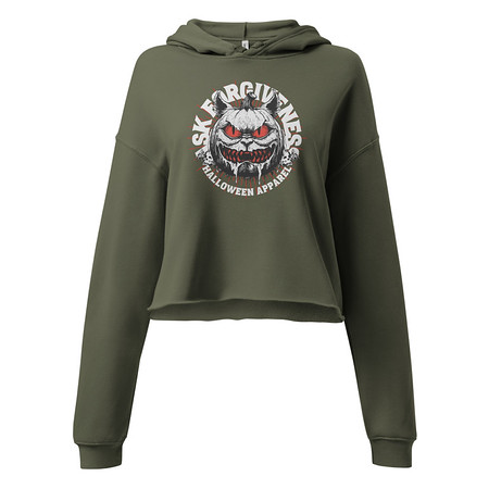 [ID: 317-G104] Ask Forgiveness Women's Cropped Hoodie
