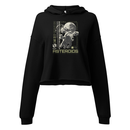 [ID: 317-G106] Asteroids Women's Cropped Hoodie