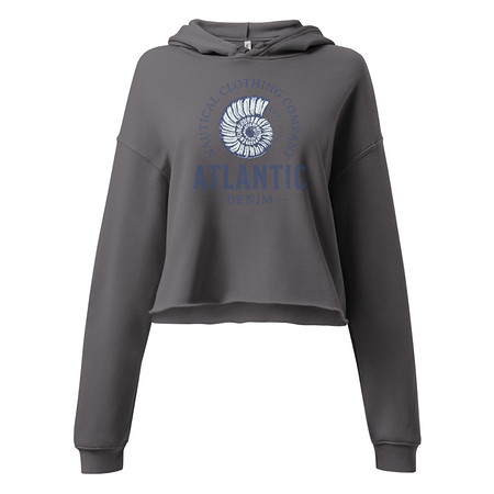 [ID: 317-G113] Atlantic Denim - Nautical Women's Cropped Hoodie