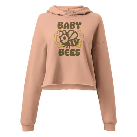 [ID: 317-G122] Baby Bees - Cute Insect Women's Cropped Hoodie