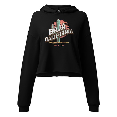 [ID: 317-G132] Baja Cali Mexico Women's Cropped Hoodie