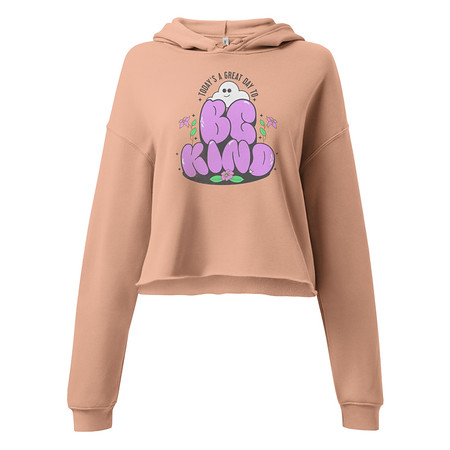 [ID: 317-G156] Be Kind Women's Cropped Hoodie