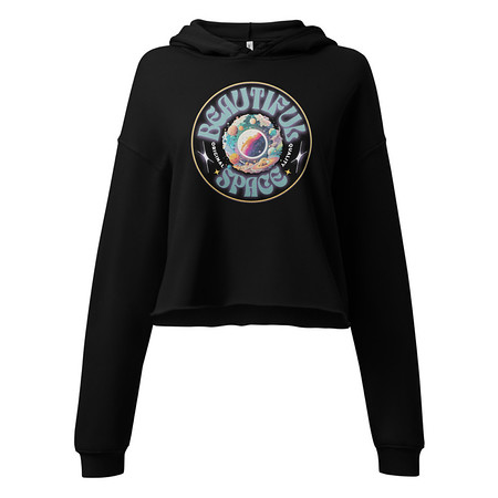[ID: 317-G173] Beautiful Space Women's Cropped Hoodie