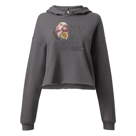 [ID: 317-G174] Beauty is Spirit Women's Cropped Hoodie