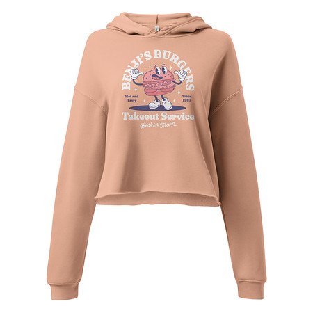 [ID: 317-G182] Benji's Burgers - Fast Food Women's Cropped Hoodie