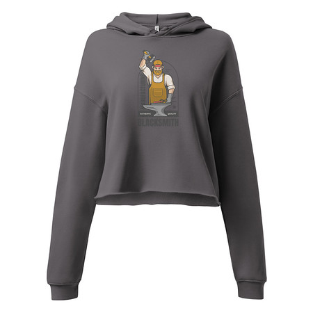 [ID: 317-G232] Blacksmith Workshop - Metalwork Women's Cropped Hoodie