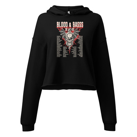 [ID: 317-G236] Blood & Basss - Snake and Skull Women's Cropped Hoodie