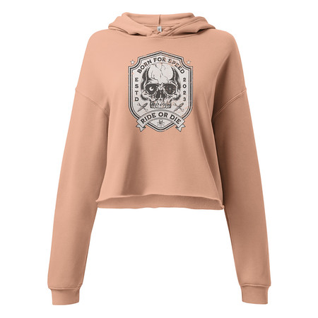 [ID: 317-G258] BORN FOR SPEED RIDE OR DIE Women's Cropped Hoodie