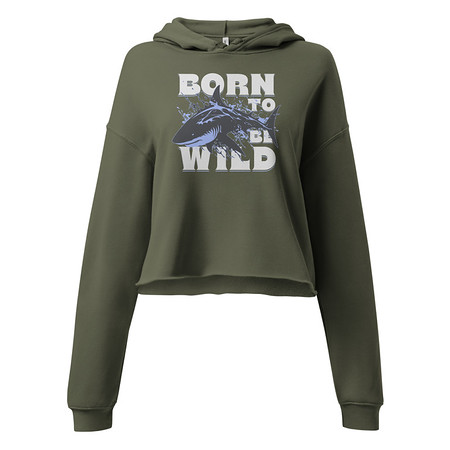 [ID: 317-G264] BORN TO BE WILD Women's Cropped Hoodie