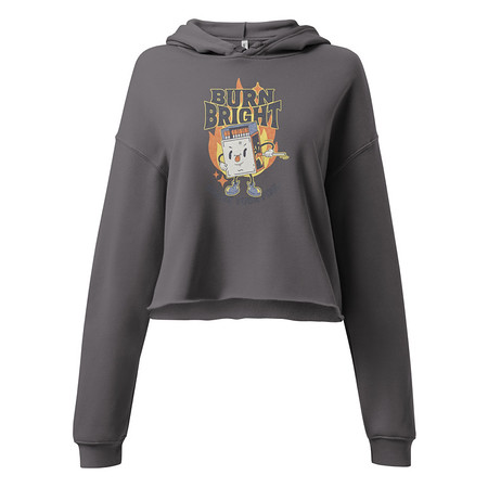 [ID: 317-G297] Burn Bright Women's Cropped Hoodie