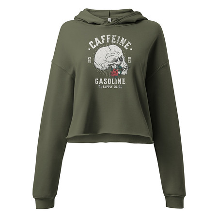 [ID: 317-G309] CAFFEINE GASOLINE Women's Cropped Hoodie