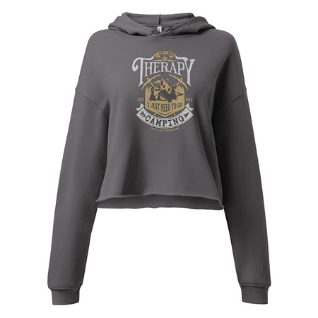 [ID: 317-G325] Camping Emblem Women's Cropped Hoodie