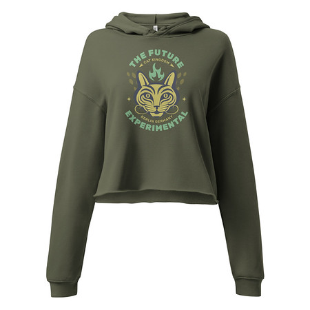 [ID: 317-G337] Cat Kingdom Berlin - Animal Women's Cropped Hoodie
