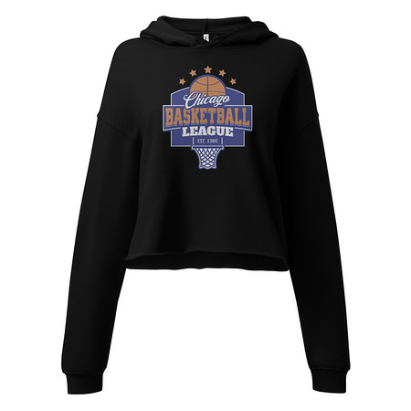 [ID: 317-G363] Chicago Basketball League - Athlectic Sports Women's Cropped Hoodie