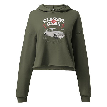 [ID: 317-G382] Classic Cars Women's Cropped Hoodie