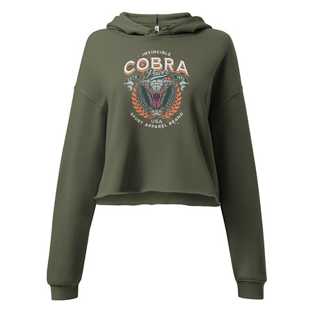 [ID: 317-G390] Cobra Power - Sports Women's Cropped Hoodie