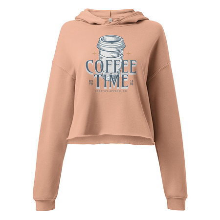 [ID: 317-G404] Coffee Time Women's Cropped Hoodie