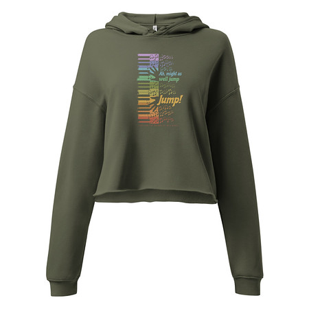 [ID: 317-G410] Colorful Retro Keyboard Women's Cropped Hoodie