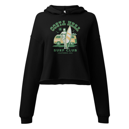 [ID: 317-G425] Costa Mesa Surf Club - Campervan Women's Cropped Hoodie