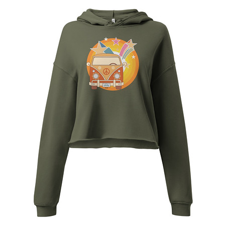 [ID: 317-G429] Crafted in Kittl Women's Cropped Hoodie