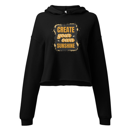 [ID: 317-G432] Create your own Sunshine Women's Cropped Hoodie