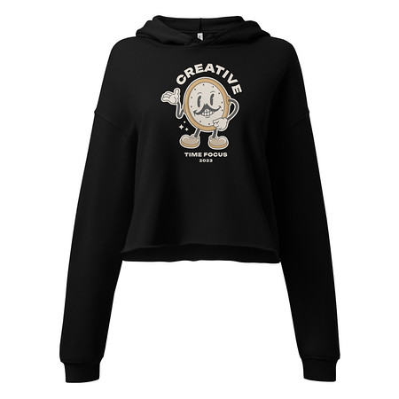[ID: 317-G433] Creative Time Women's Cropped Hoodie