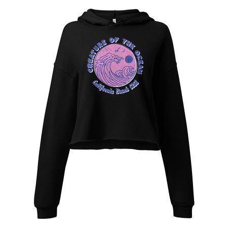 [ID: 317-G435] Creature of the Ocean Women's Cropped Hoodie