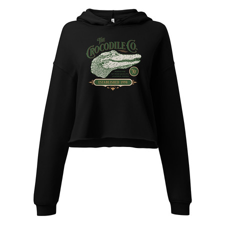 [ID: 317-G439] Crocodile Co. - Wild Animal Women's Cropped Hoodie