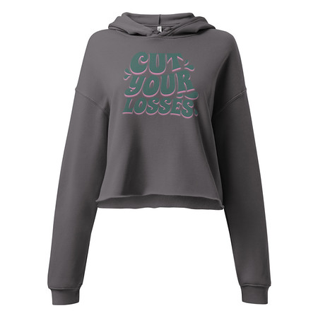 [ID: 317-G448] Cut your Losses Women's Cropped Hoodie