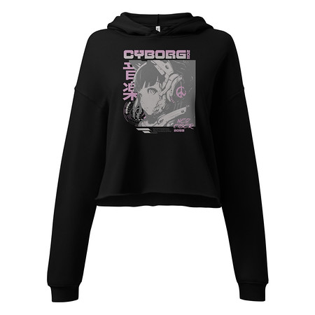 [ID: 317-G459] Cyborg - Y2k Style Women's Cropped Hoodie