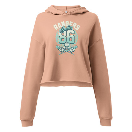 [ID: 317-G464] Dallas Rangers - Old School Sports Women's Cropped Hoodie