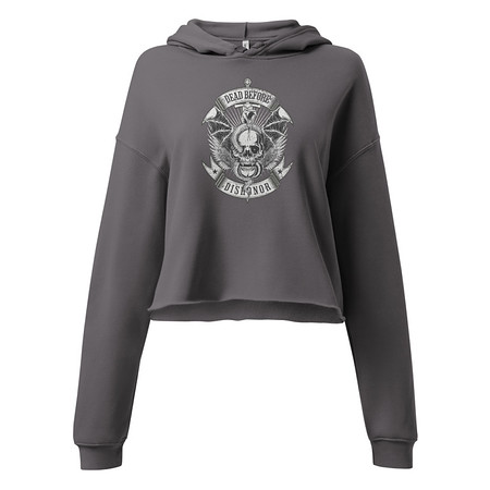 [ID: 317-G472] DEAD BEFORE DISHONOR Women's Cropped Hoodie