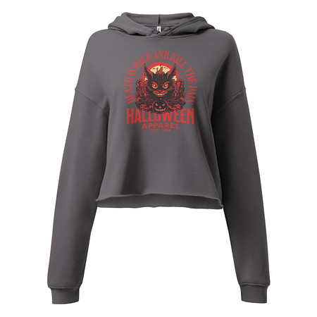 [ID: 317-G478] Death is Back Women's Cropped Hoodie