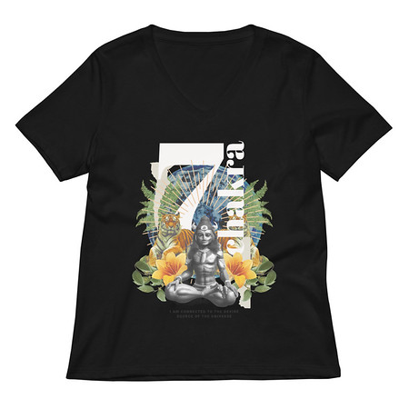 [ID: 782-G12] 7 Chakra Women's Relaxed V-Neck T-Shirt