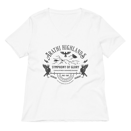[ID: 782-G98] Arathi Honor Badge - Veteran Women's Relaxed V-Neck T-Shirt