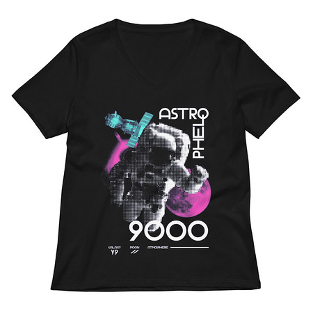 [ID: 782-G112] Astrophel 9000 Women's Relaxed V-Neck T-Shirt