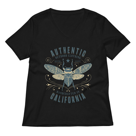 [ID: 782-G115] Authentic Outdoor Co. - Insect Women's Relaxed V-Neck T-Shirt