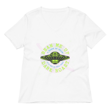 [ID: 782-G170] Bean Me Up Women's Relaxed V-Neck T-Shirt