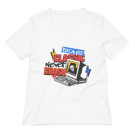 [ID: 782-G175] Because Classic Never Crash Women's Relaxed V-Neck T-Shirt