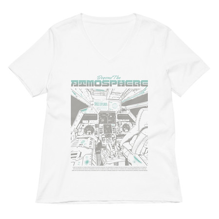 [ID: 782-G199] Beyond The Atmosphere Women's Relaxed V-Neck T-Shirt