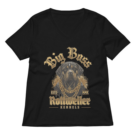 [ID: 782-G201] Big Boss Kennels Women's Relaxed V-Neck T-Shirt