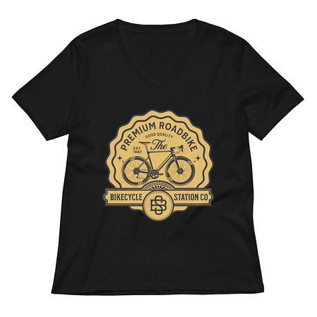 [ID: 782-G207] Bikecycle Station Co. - Sports Women's Relaxed V-Neck T-Shirt