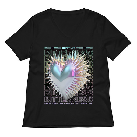 [ID: 782-G212] Bitterness Women's Relaxed V-Neck T-Shirt