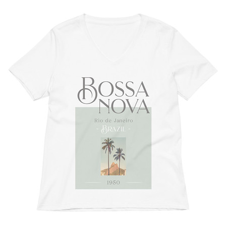 [ID: 782-G271] Bossa Nova Women's Relaxed V-Neck T-Shirt