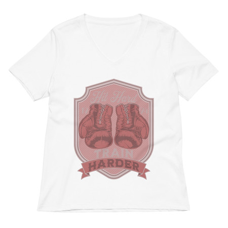 [ID: 782-G278] Boxing Training Women's Relaxed V-Neck T-Shirt