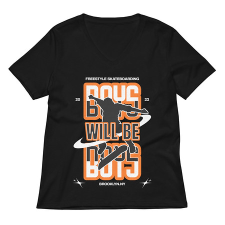 [ID: 782-G279] Boys will be boys Women's Relaxed V-Neck T-Shirt