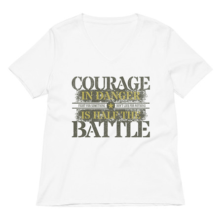 [ID: 782-G281] Brave Soldier Women's Relaxed V-Neck T-Shirt