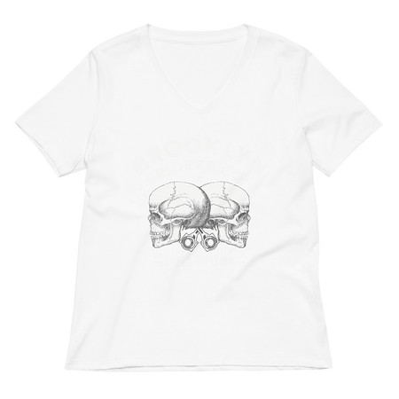 [ID: 782-G291] BROOKLYN NEWYOR RIDERS CO Women's Relaxed V-Neck T-Shirt