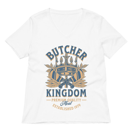 [ID: 782-G301] Butcher Kingdom - Royal Women's Relaxed V-Neck T-Shirt