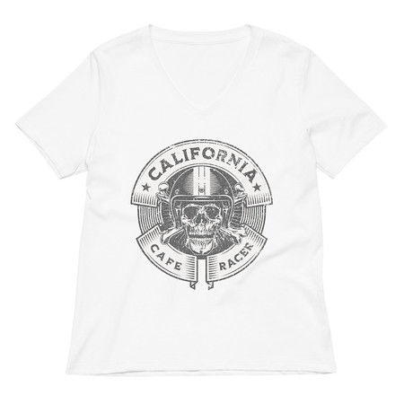 [ID: 782-G306] CAFE RACERS FUNNY Women's Relaxed V-Neck T-Shirt